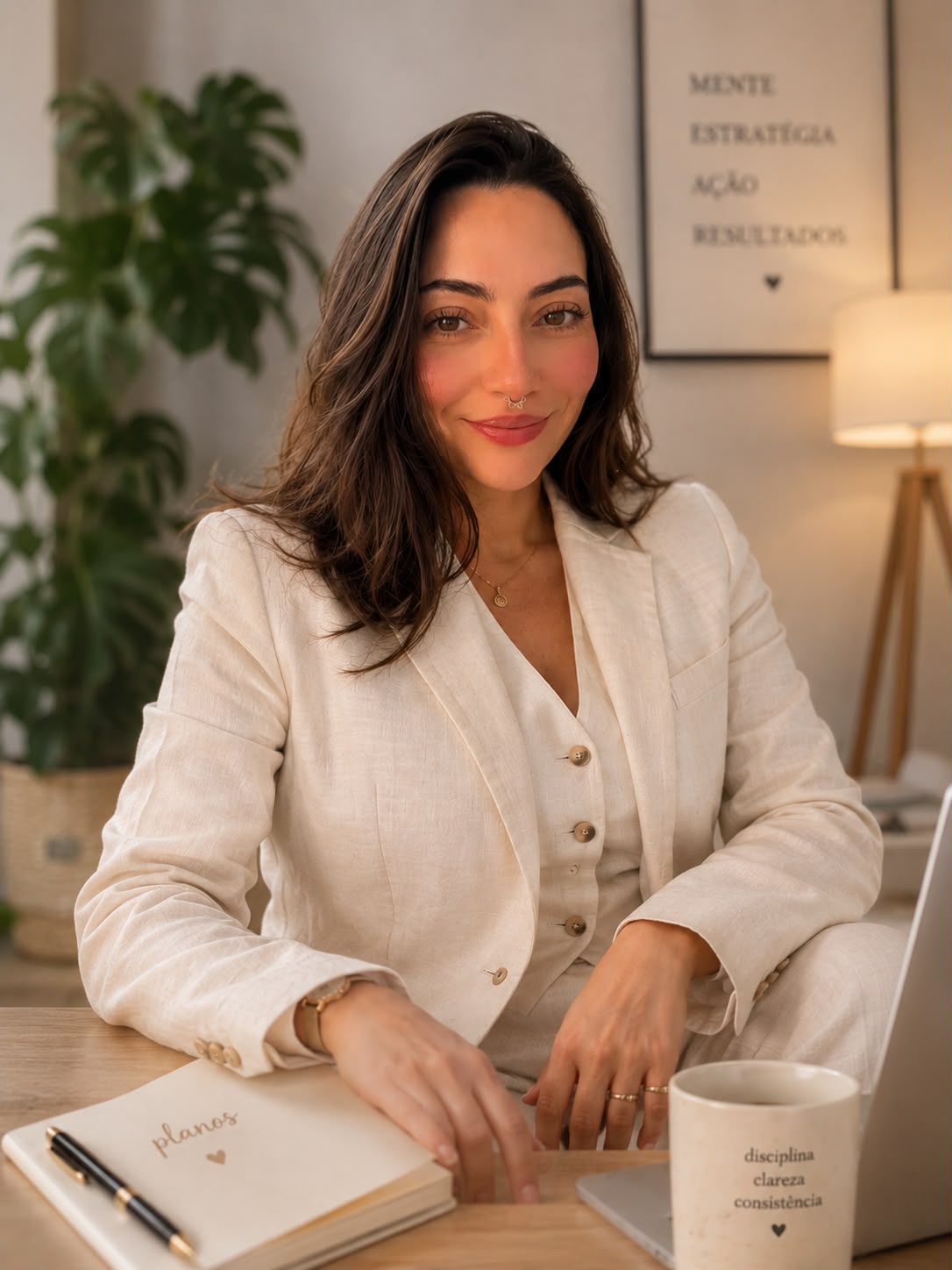 Portrait of Pamela Ferraz, coach and founder of Work with Pamela Ferraz